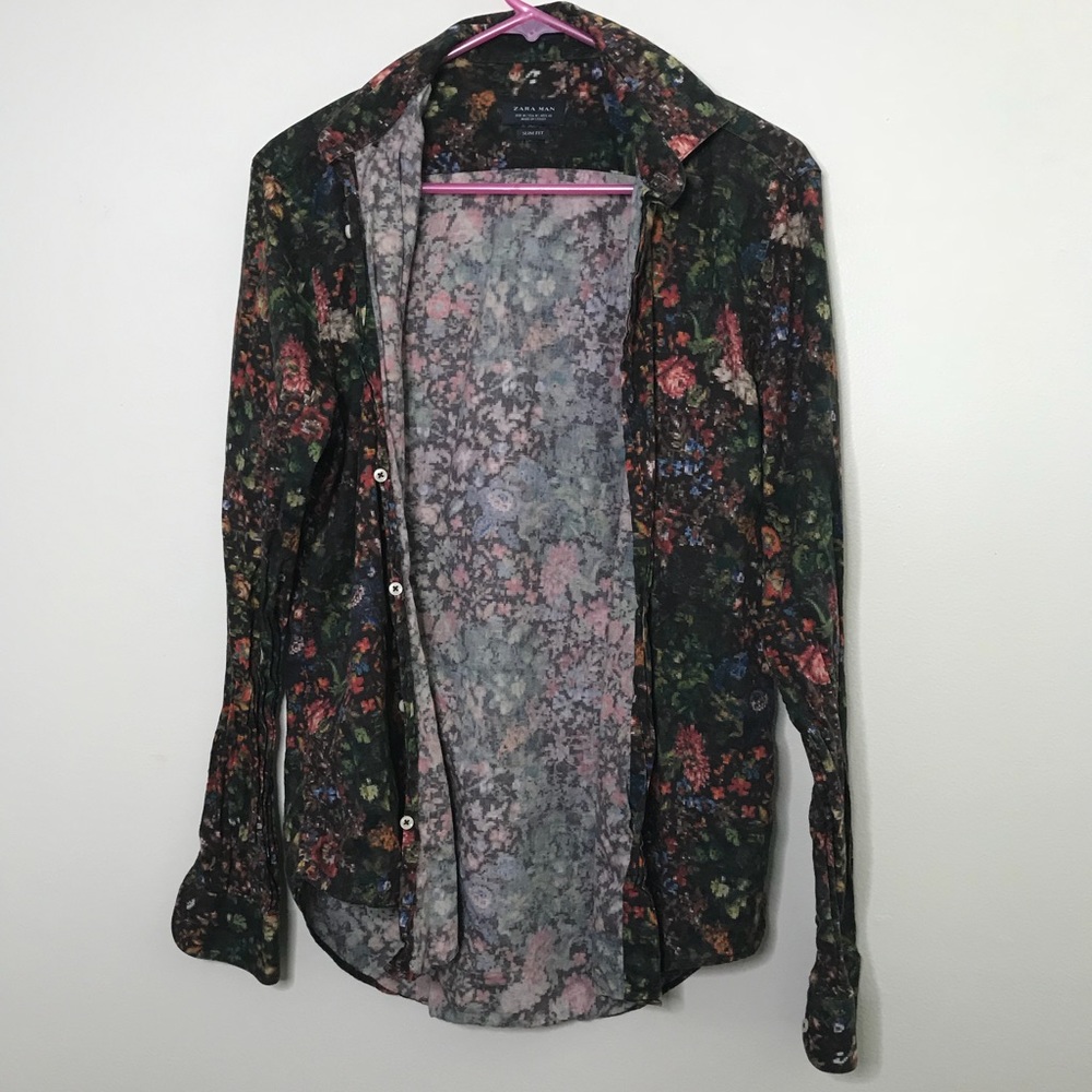 Zara Men’s Floral Button Down